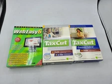 Lot of 3 Software Boxes (WebEasy6, H&R Block TaxCut) -NEW- T99