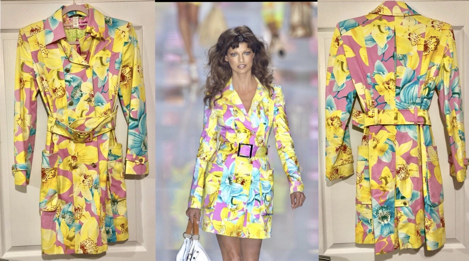 Versace — Versace  S/S 2004 Runway  Jacket Coat  Linda  Evangelista IT 38