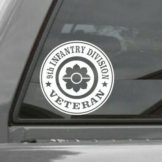 9th INFANTRY DIVISION VETERAN ROUNDEL Vinyl Window Decal Sticker US ARMY