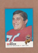 1969 TOPPS FOOTBALL REX MIRICH #49 BRONCOS NM/NMMT *A27288