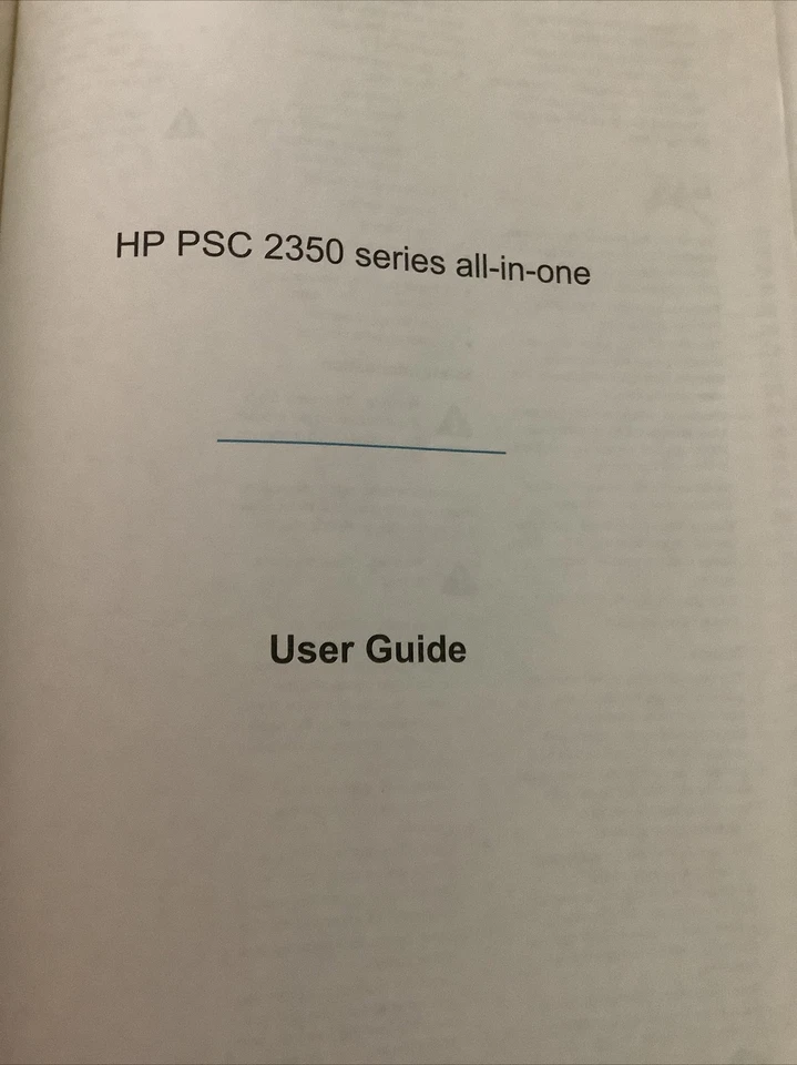 HP PSC 2350 Series All in One User Guide Manual Disc Printer And Hp Oficejet - Image 3 of 4