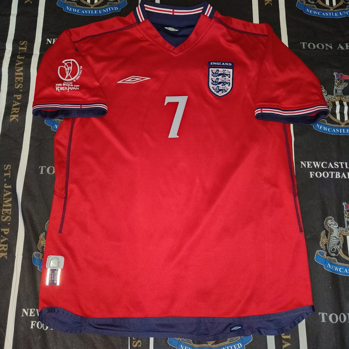 England Away Football Reversible Shirt Jersey 2002 2003 2004 Umbro