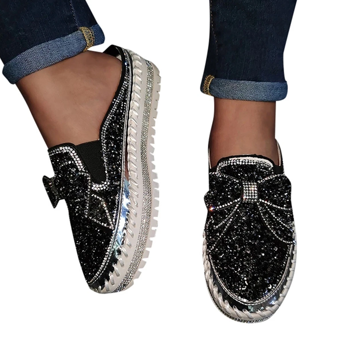 Flat diamond shoes clearance