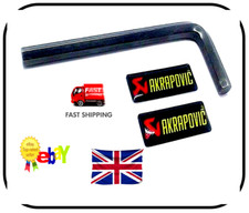 2 X 3D AKRAPOVIC MINI Sticker Decal Motorcycle - GOLD - UK SELLER