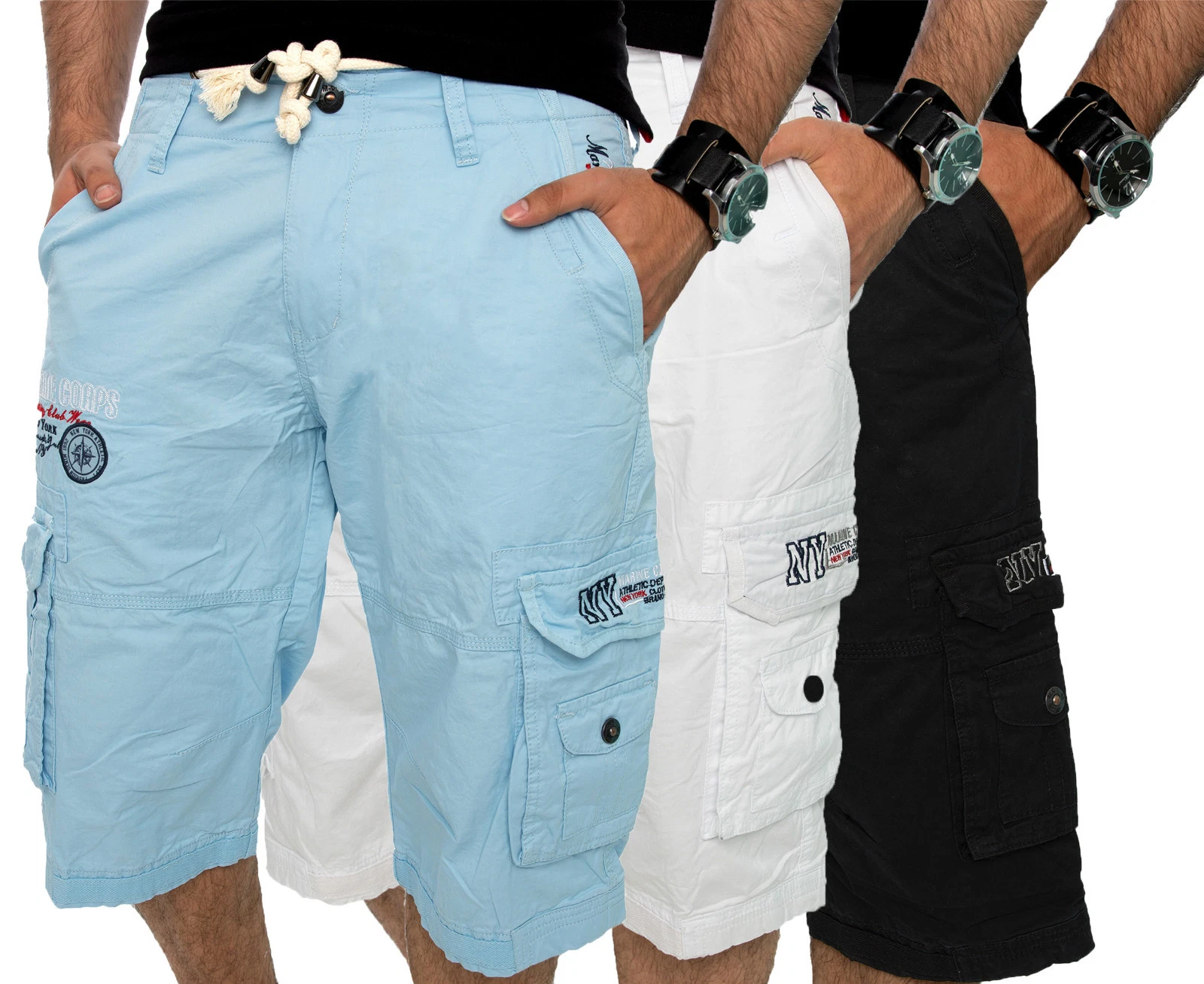 Men's Bermuda Capri Shorts Pants Chino Shorts Men's Bermuda Summer Trousers NEW H-049