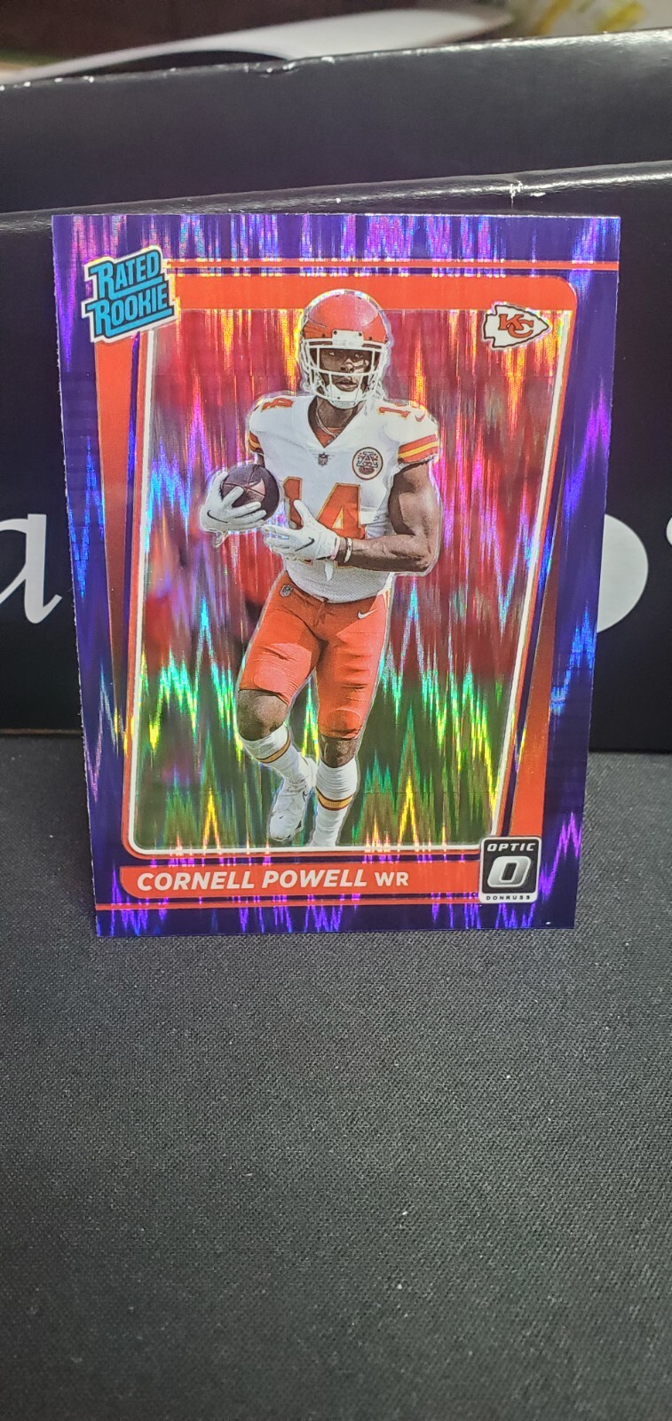 2021 Donruss Optic Cornell Powell #240 Rated Rookie Purple Shock Prizm