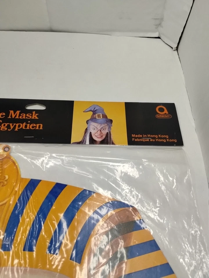 Vintage Paper Halloween  Mask Egyptian Prince & Colonial Gentleman NEW - Image 4 of 4