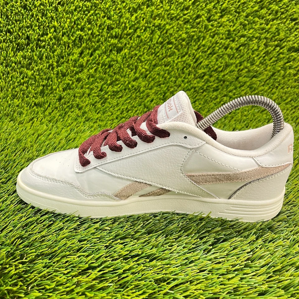 Zapatos Tenis Reebok Club MEMT Mujer Talla 7.5 Blanco Púrpura Cuero para Caminar Foto 2 de 4