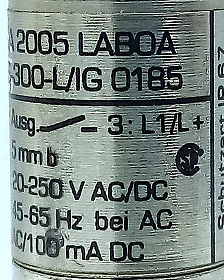 Efector IGA2005-LABOA-LS-300-L/IG-0185 20-250 V AC/DC Inductive Proximity Sensor - Image 4 of 4
