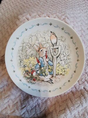 Peter Rabbit Wedgwood Teller - Peter aß einige Radieschen. Frederick Warne & Co