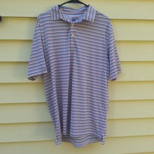 Straight Down Mens Polo SHIRT L Golf Athleisure Athletic Tennis Cycling Preppy