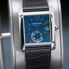 Cartier Tank MC WSTA0010 Blue Dial 44mm 2017 Box & Papers 3