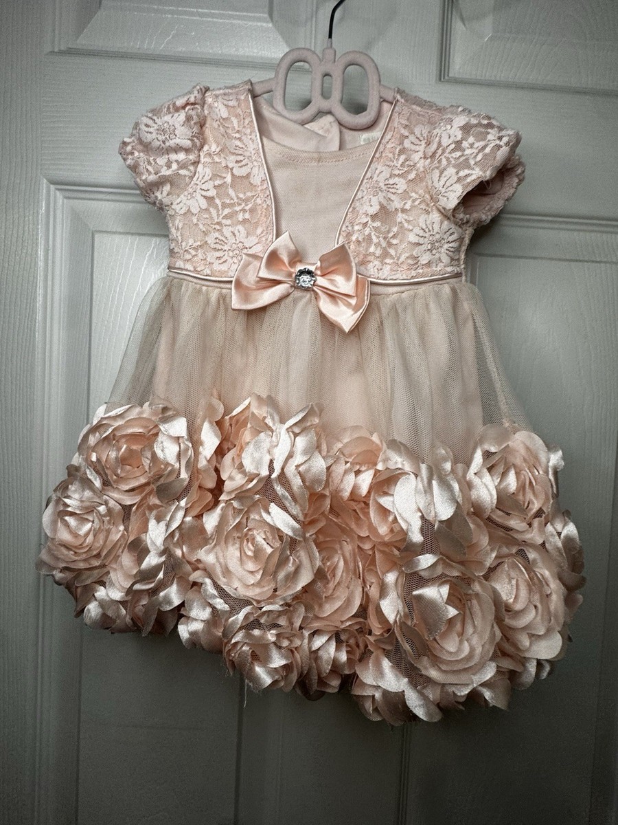 blush pink infant dress Mayoral Pink Tulle Dress (6-9M)