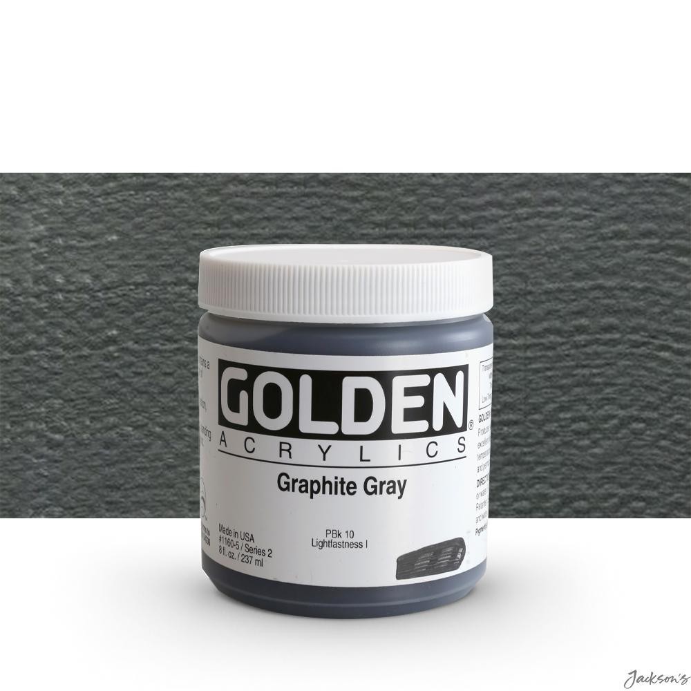 Golden Heavy Body Acrylic Paint 237ml Graphite Grey For Professional Artists