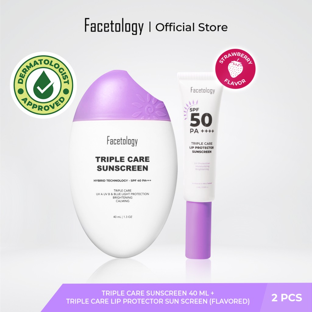 Protector solar SPF40 PA+++ con protector labial SPF50 PA++++ 2 piezas conjun...