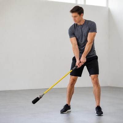 2 Stück Golfschwung-Trainingshilfe flexibler Schaft Golfübungsgerät für