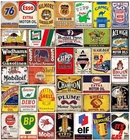Reproduced Vintage Tin Sign Pack, Gas Oil Retro Advert Antique Metal Signs