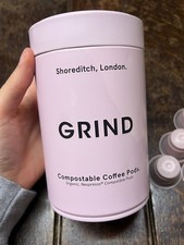 Grind Coffee Pack 11 Coffee Pods 1 Tin brand new never used nespresso compatible