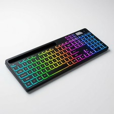 Wireless Full-Size Keyboard 7-Color RGB Backlit Windows & Mac 2.4G Rechargeable