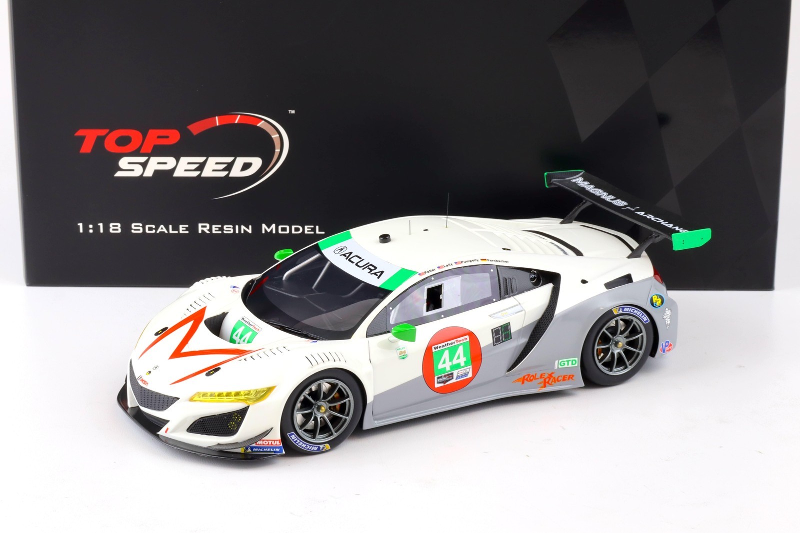 1:18 Top Speed Acura NSX GT3 EVO #44 IMSA 24h Daytona 2021 Magnus w. Archangel T