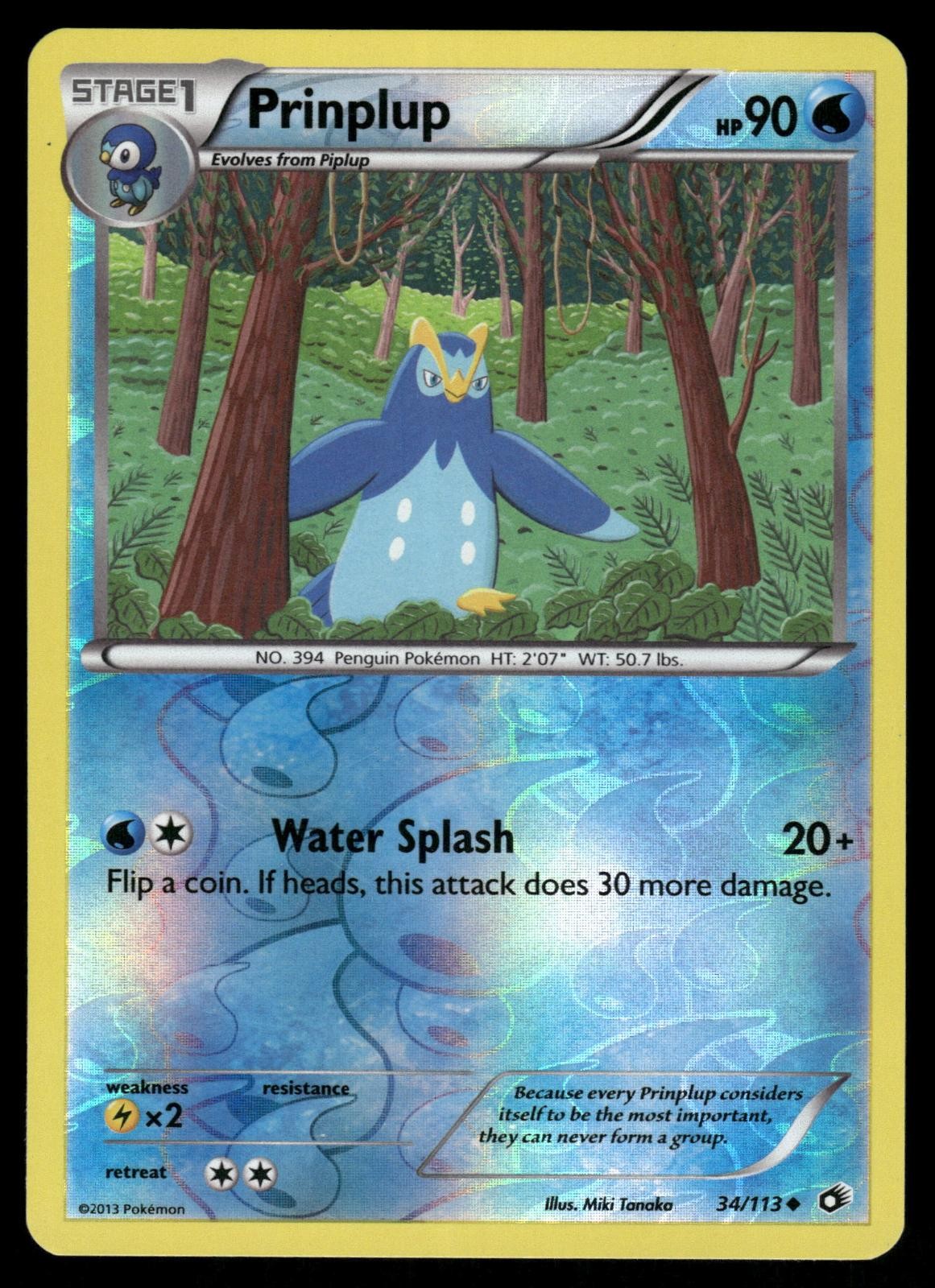 Prinplup 34/113 Uncommon Legendary Treasures Reverse Holo LP