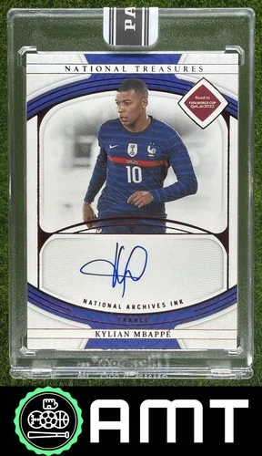 Kylian Mbappe Auto 2022-23 Panini National Treasures FIFA World Cup Black 1/1