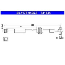 2x Bremsschlauch vorne für Opel Corsa D S07 E X15 | 24423983