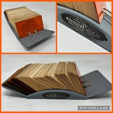 Vintage Desk Top Rolodex File Jr V524-j Zephyr American Crinkle Grey w/File Card