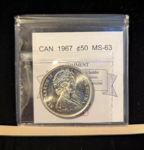 1967  Coin Mart Graded Canadian,  ¢50 Cent, **MS-63**