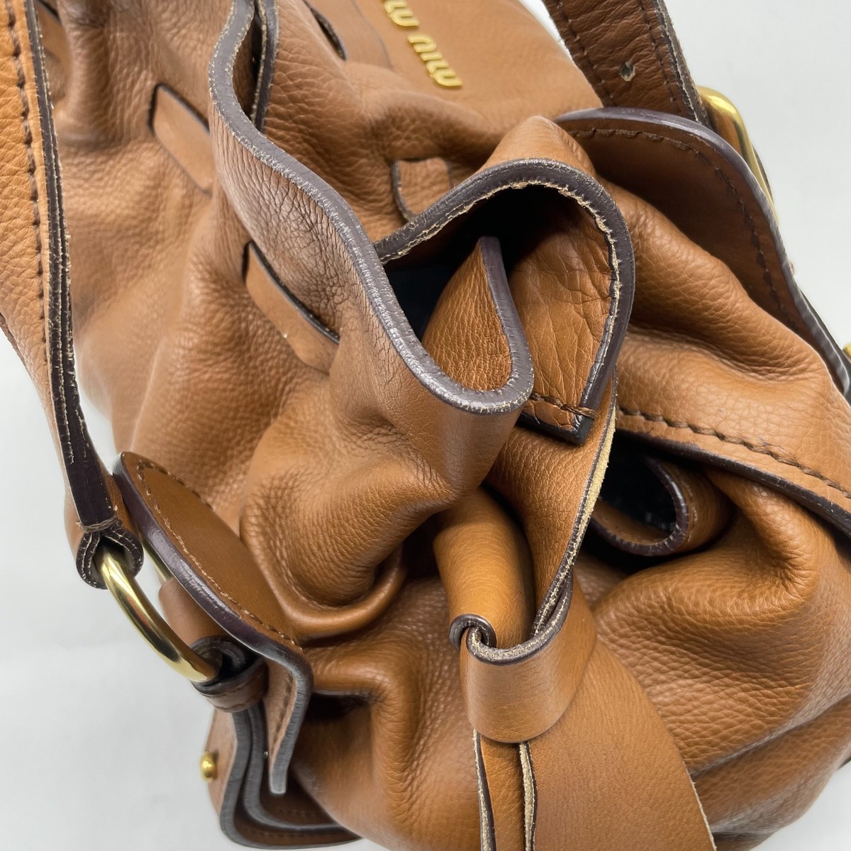 miu miu vitello lux Brown y2k hand bag | COMMUNITY.LK