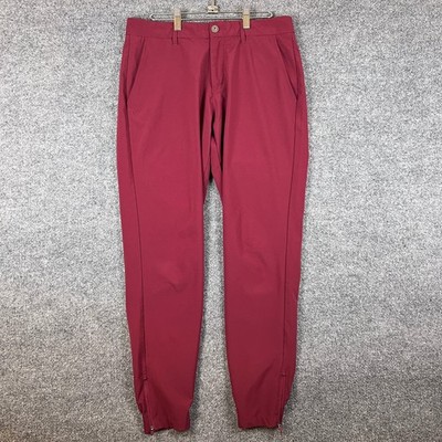 Primo Golf Jogger Pants Mens 32 Regular Maroon Burgundy Red Athletic Tapered