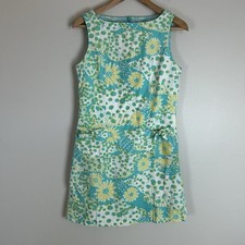 Lilly Pulitzer Vintage 6 shift Dress Fish Floral Blue Multicolor Sundress Short