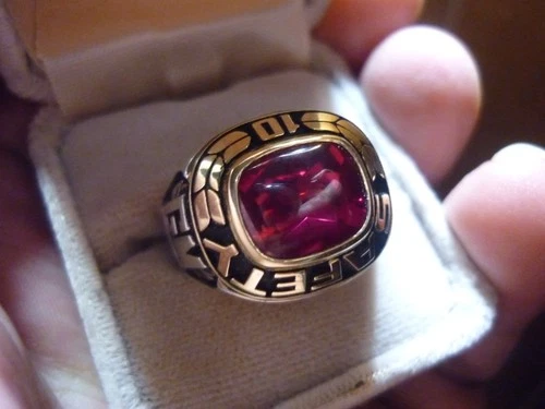 10K GOLD AND STERLING GENRAL MANAGER AWARD RING  SIZE 10.4    A  HEFTY  19 GRAMS