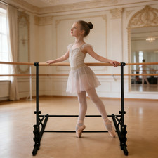 Solid Wood Ballet Barre Portable Home 31.5-39.5 Inches Dance Fitness