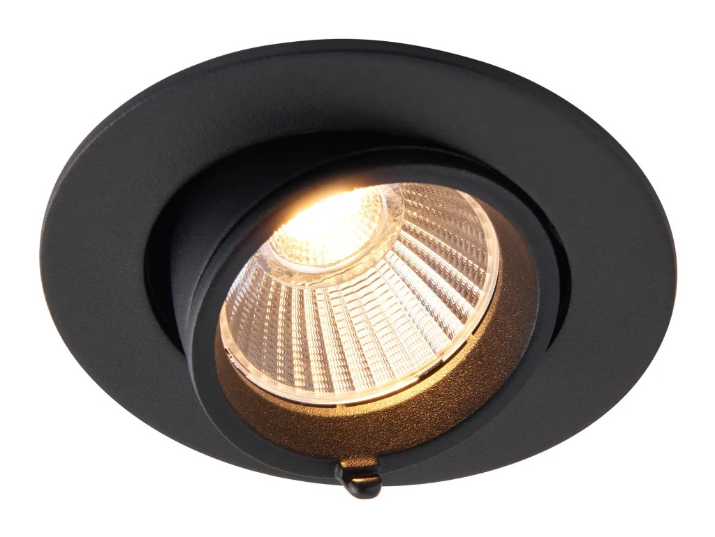 Downlight Black Axial CCT LED Tilt Matt 10.5w 3000K 4000K 6000K 90mm Saxby