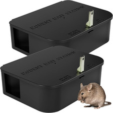 Rat Station Box with 1 Key, Complete Rodent Solution Keeps Rats Away, Pet Chil