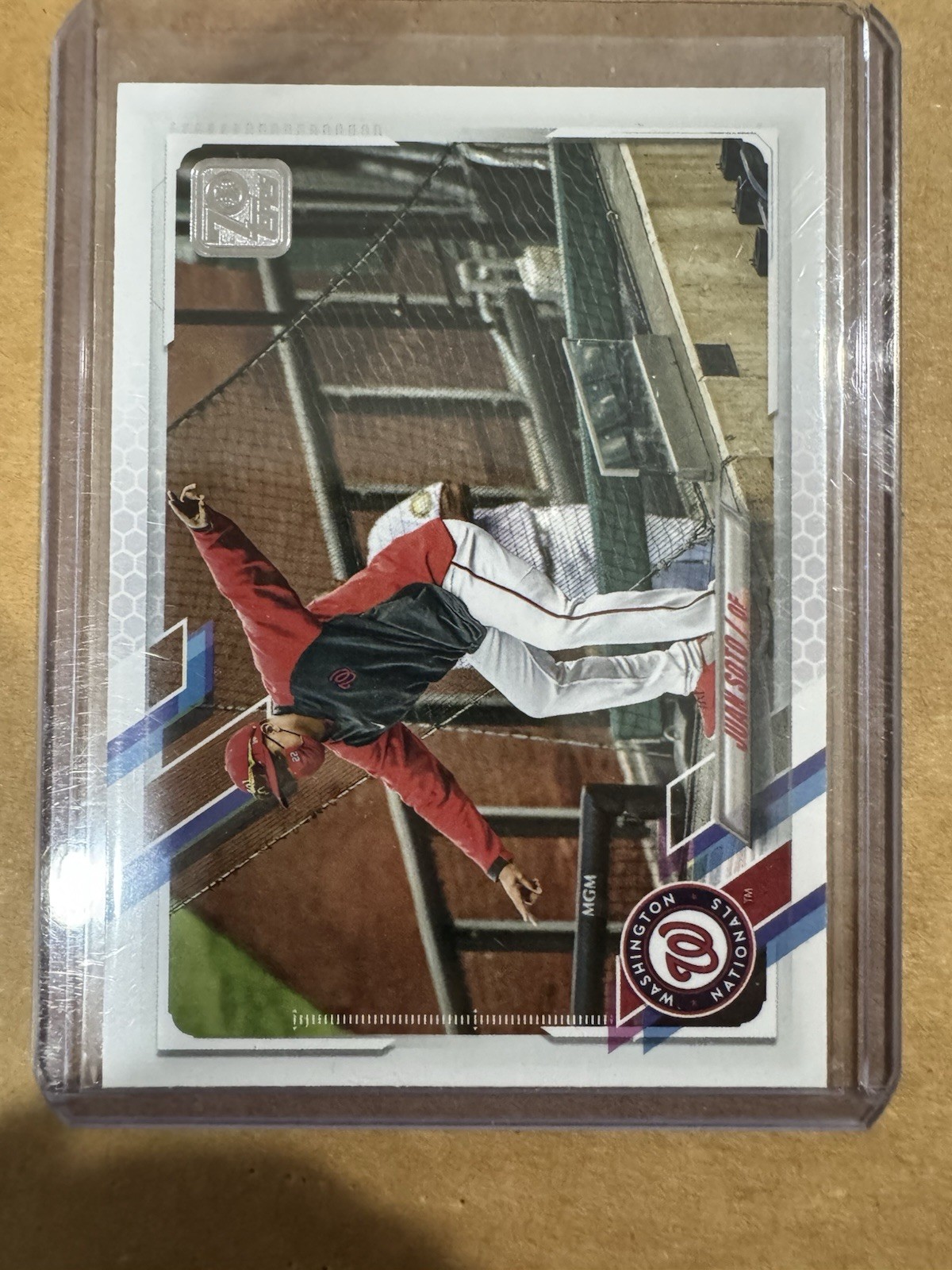 2021 Topps Juan Soto #330 Mask SSP Image Variation Short Print Nationals
