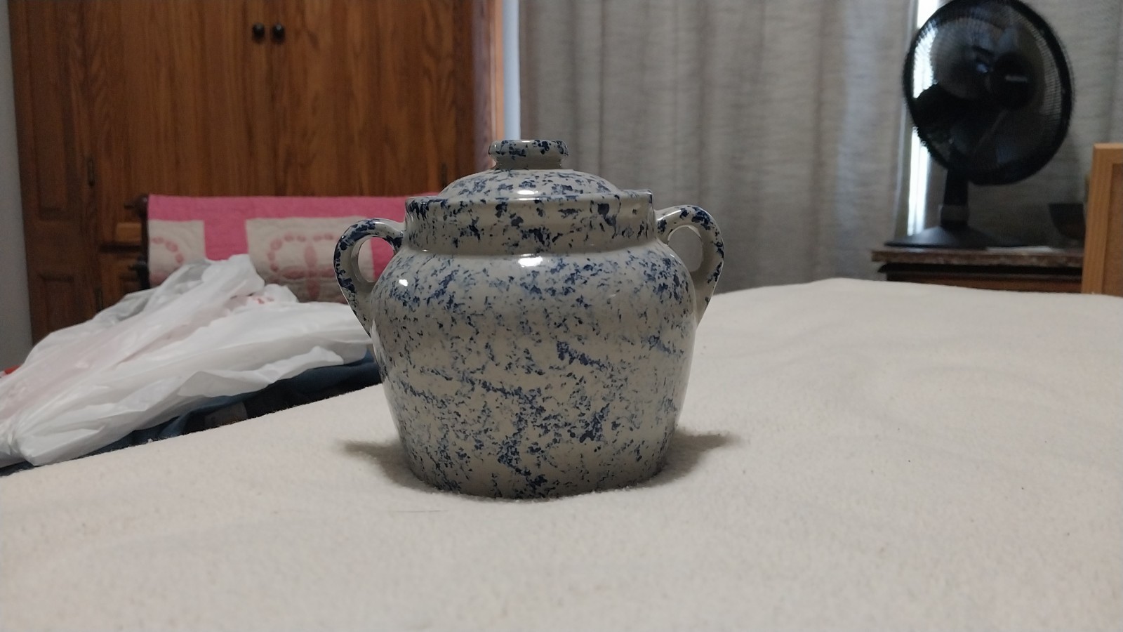 Monmouth Western Stoneware  Double Handle Bean Pot with Lid