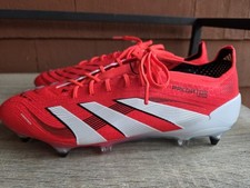Adidas Predator Elite Soft Ground ID3853 Unisex M11/W12 Red White Soccer Cleats