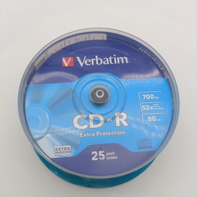 Verbatim CD-R 25er Pack Spindel 700MB, 52x Geschwindigkeit 80 Minuten neu und versiegelt
