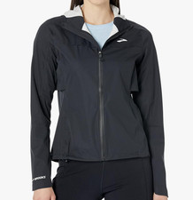 Brooks Running Women's High Point Waterproof Hooded Jacket Black Size S NWT