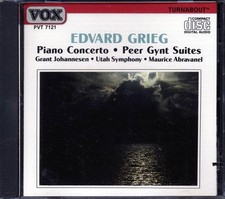 CD Edvard Grieg, Grant Johannesen, Utah Symphony Orchestra, Maurice Abravanel -