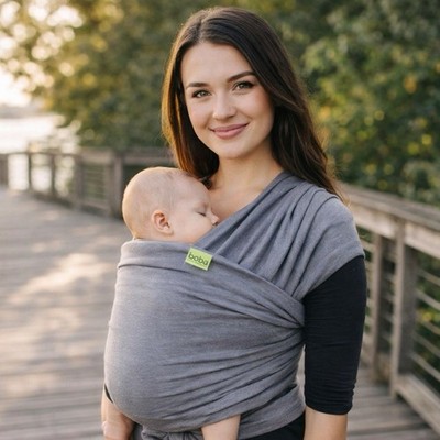 Boba Baby Wrap Carrier Gray New in Box Soft Stretch Infant Sling Newborn