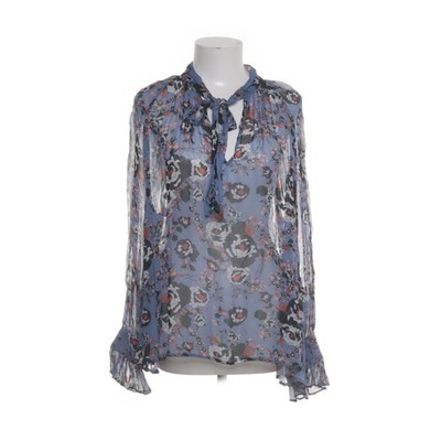 Custommade, Schluppenbluse, Größe: 38, Blau/Mehrfarbig, Blumen, Damen #5lS
