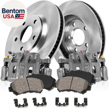 Front Original Calipers and Brake Disc Rotors and Ceramic Brake Pads  Hardware