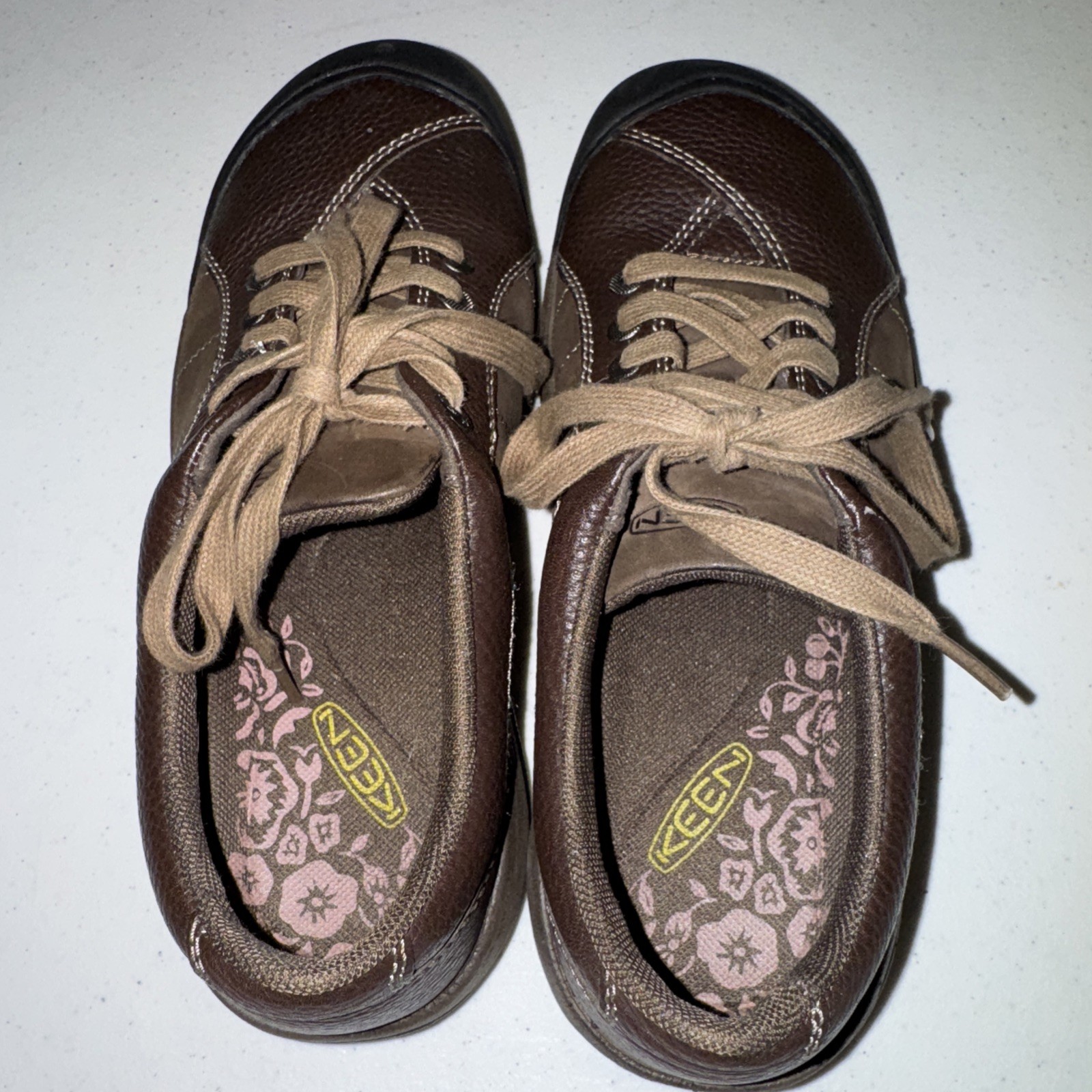 Sneaker da ginnastica KEEN Presidio II 2 donna taglia 7 5 pelle marrone passeggio escursionismo