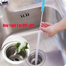 Long Sink Drain Cleaning Brush Kitchen Bathroom Flexible Tool Loo Unblock Bend