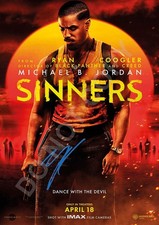 Michael B. Jordan Sinners autografo foto RP poster film
