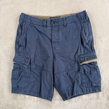 VTG Abercrombie Fitch Cargo Shorts Men 31 Blue Distressed Faded 90s Y2K