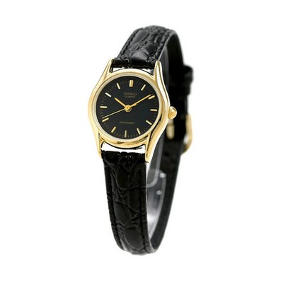 CASIO Classic LTP-1094Q-1ARDF Analog Black Dial Leather Women's R80111144